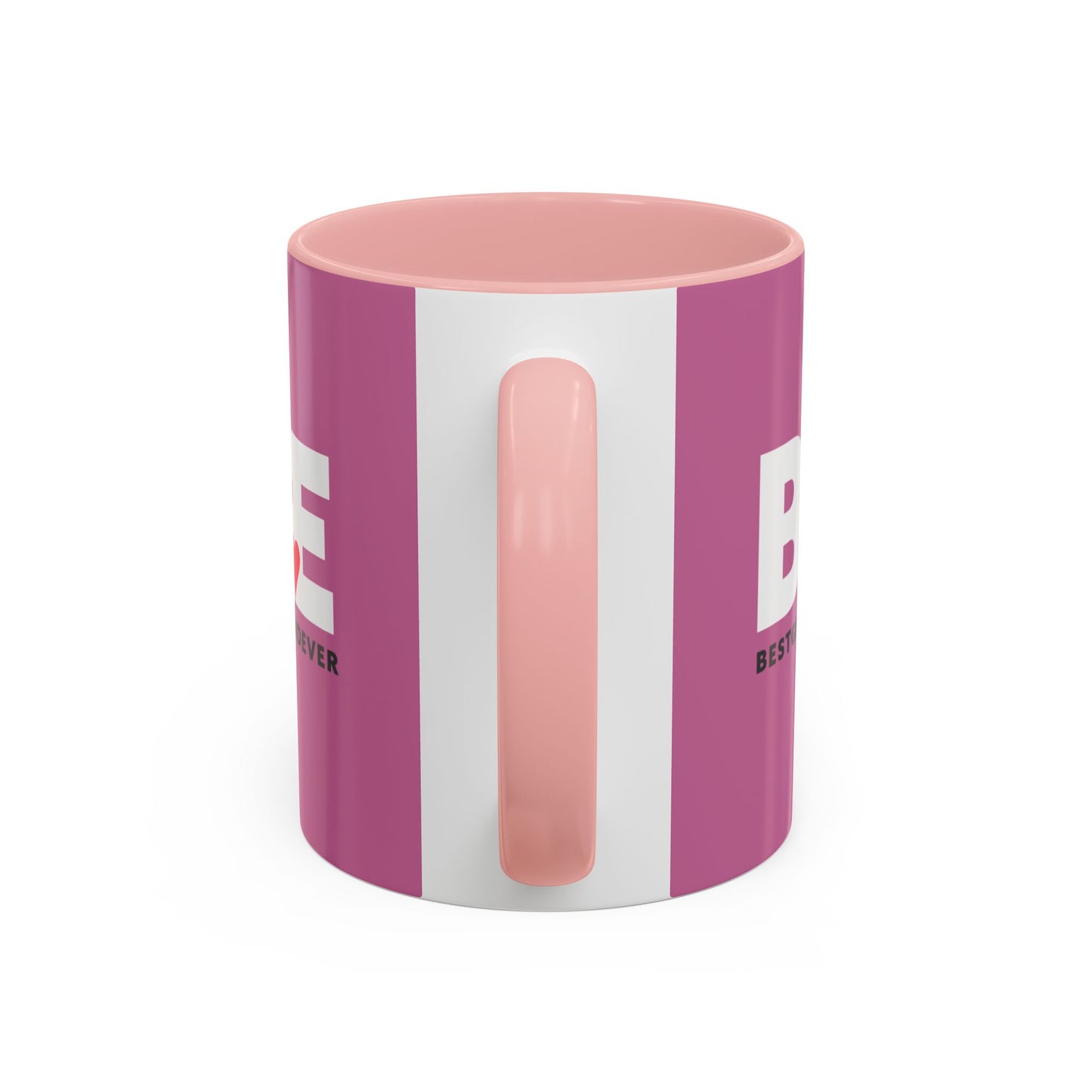 BGE – Best Girlfriend Ever Coffee Mug — Pink Heart Design (11/15 oz)