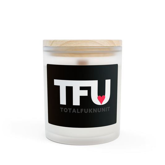 TFU Total Fukn Unit  heart Candle | Frosted Glass 11oz