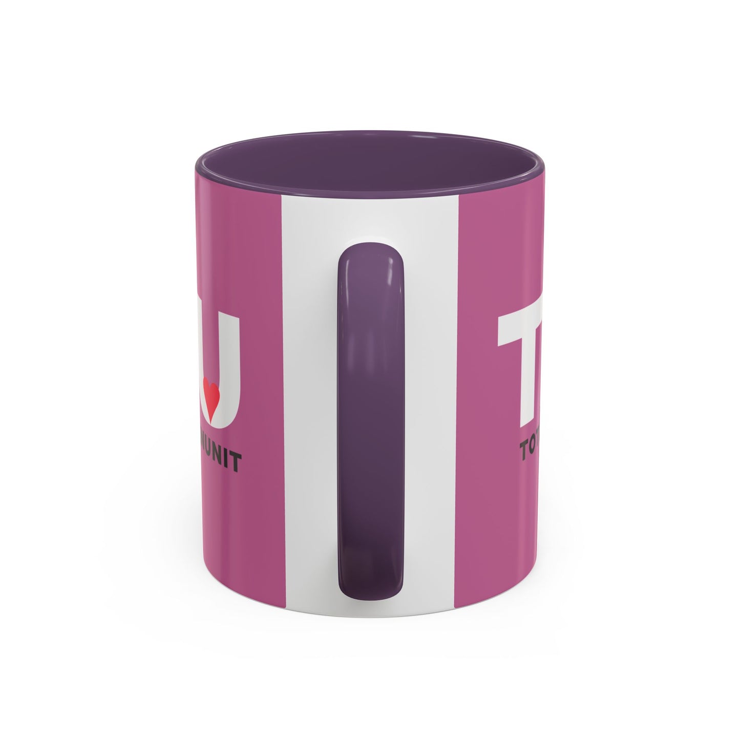 TFU – Total Fukn Unit Accent Coffee Mug — Pink Heart Design (11/15 oz)