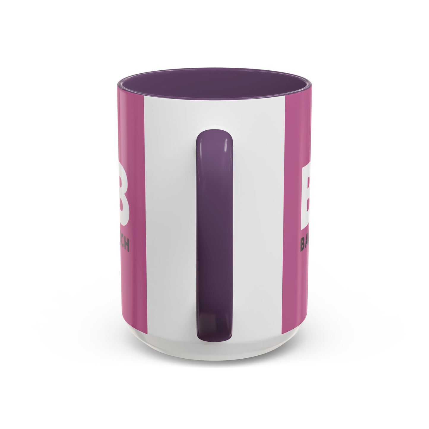 BAB – Bad Ass Bitch Accent Coffee Mug — Pink Heart Design (11/15 oz)