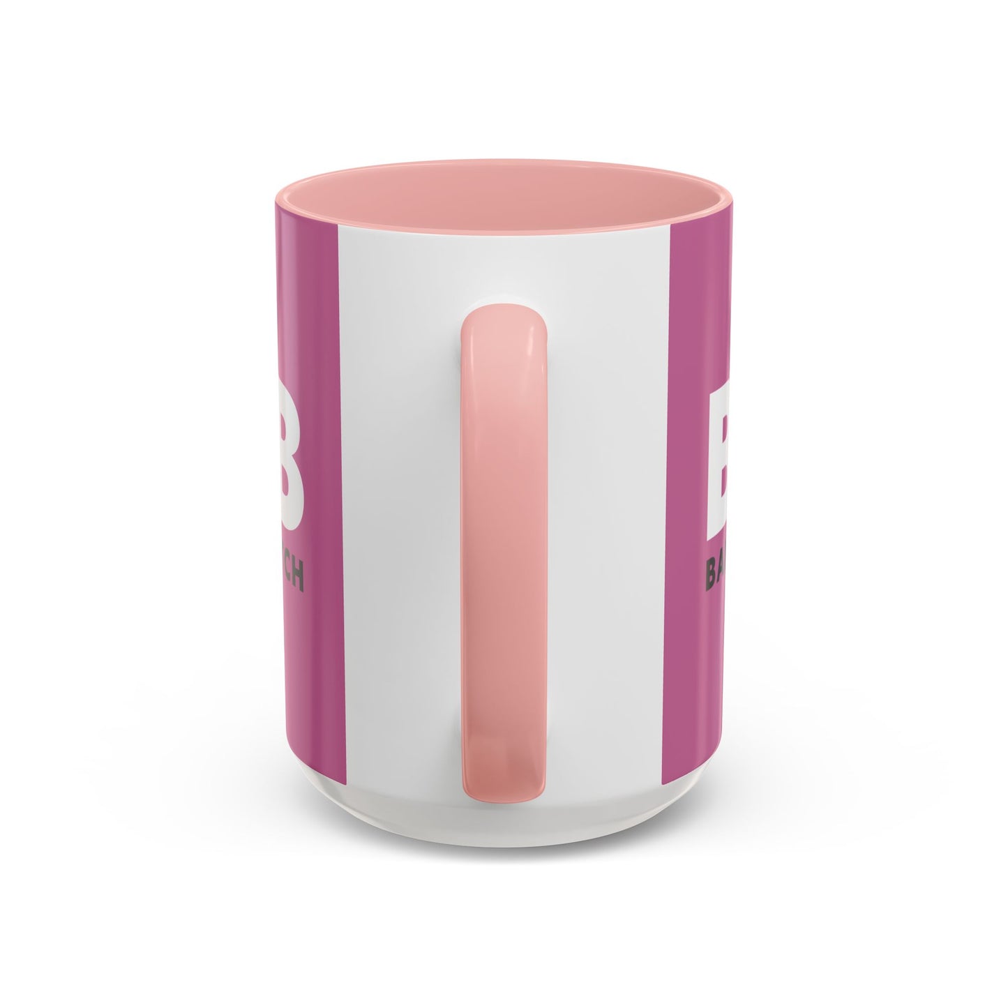BAB – Bad Ass Bitch Accent Coffee Mug — Pink Heart Design (11/15 oz)