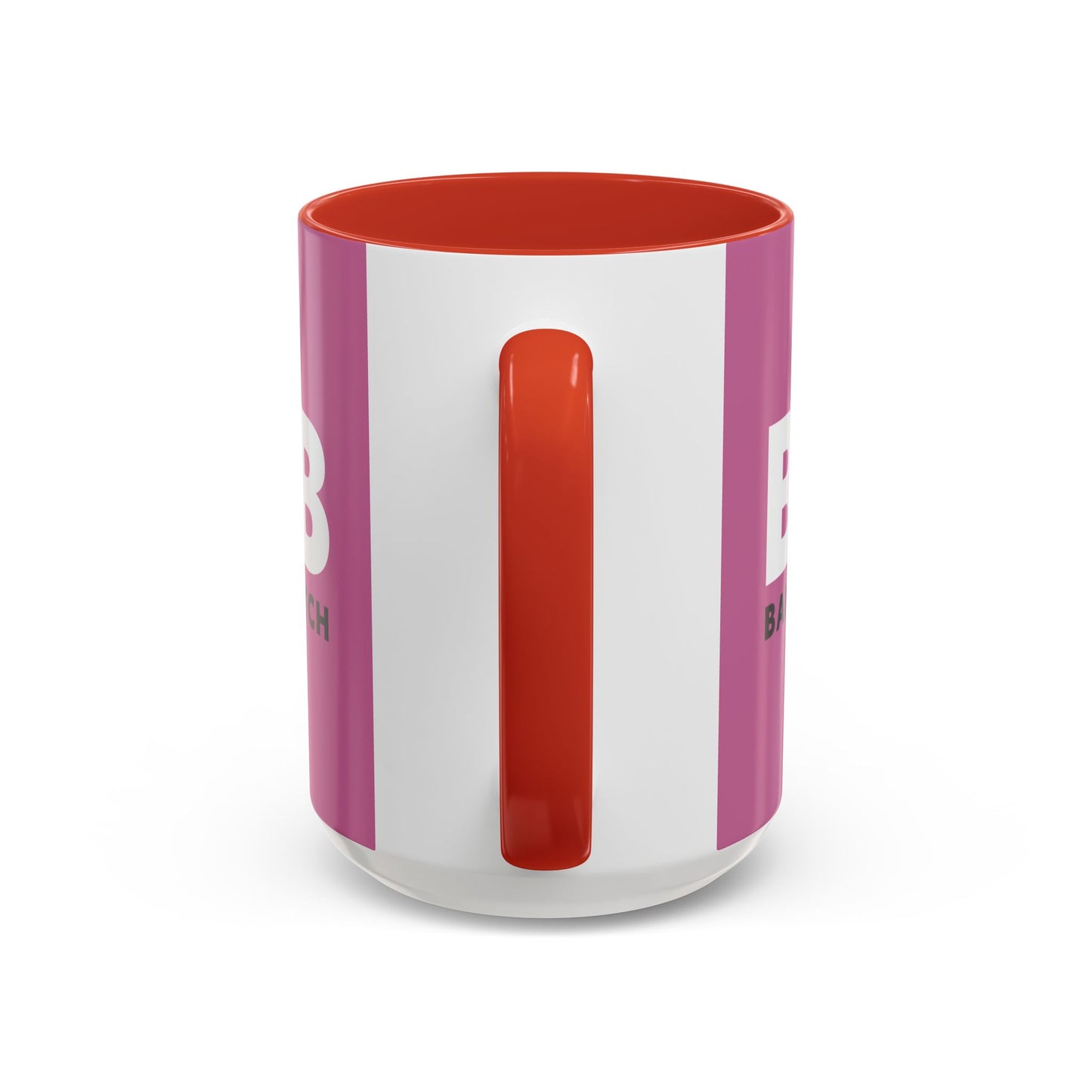 BAB – Bad Ass Bitch Accent Coffee Mug — Pink Heart Design (11/15 oz)