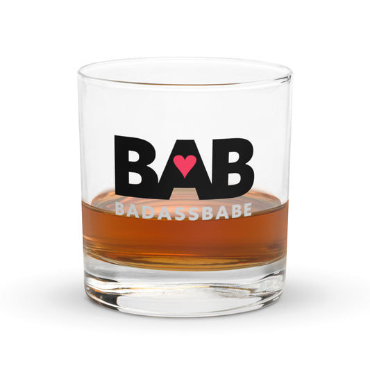 BABabe - Bad Ass Babe Rocks glass