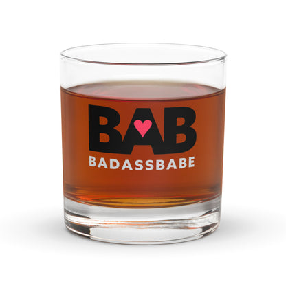 BABabe - Bad Ass Babe Rocks glass