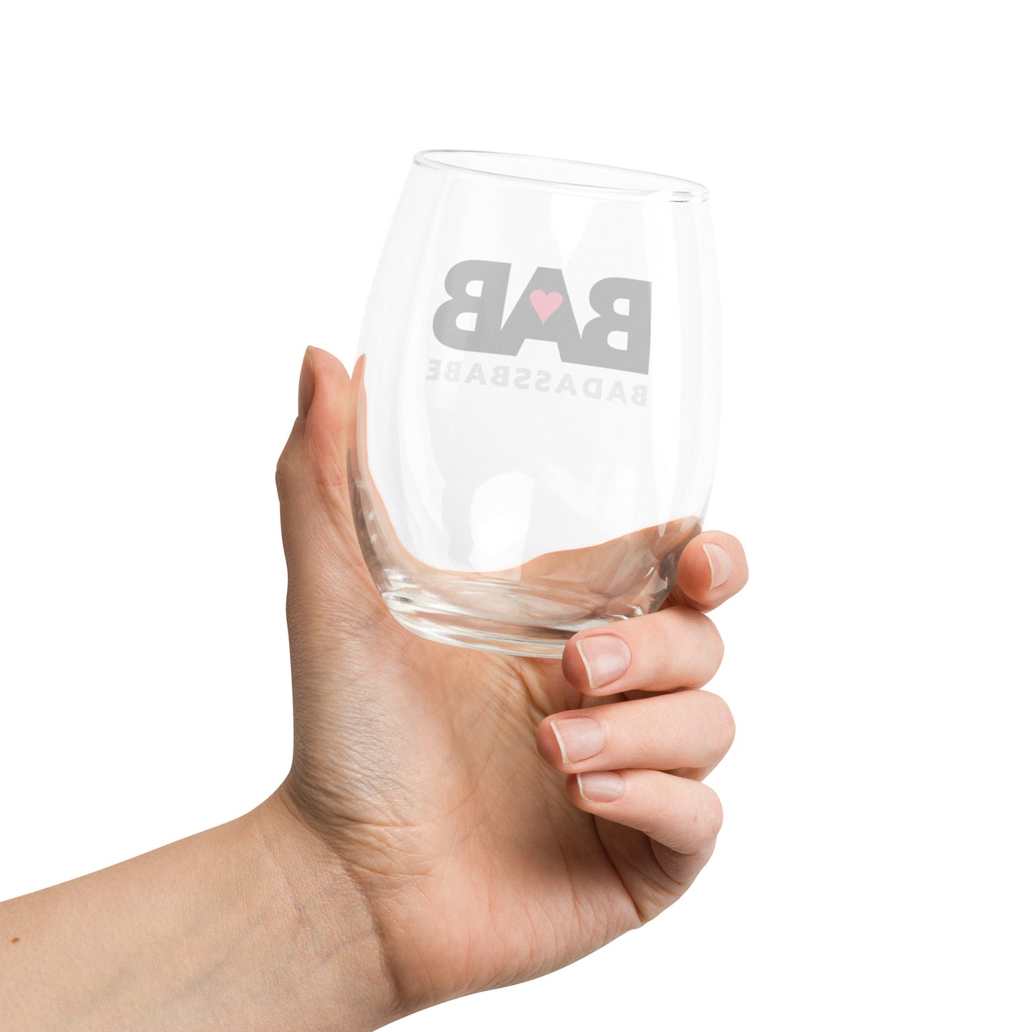 BABabe – Bad Ass Babe Stemless wine glass