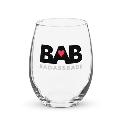 BABabe – Bad Ass Babe Stemless wine glass