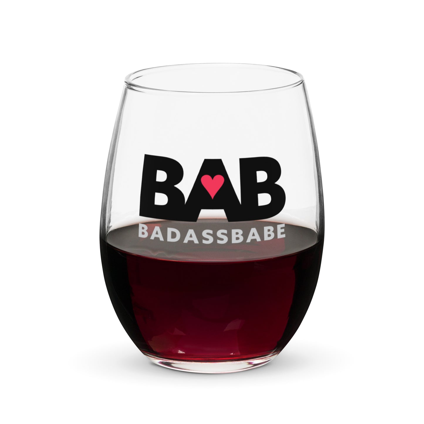 BABabe – Bad Ass Babe Stemless wine glass