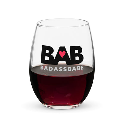 BABabe – Bad Ass Babe Stemless wine glass