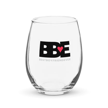BBE Best Boyfriend Ever Stemless wine glass
