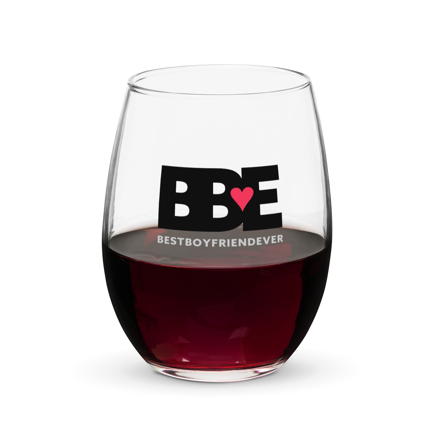 BBE Best Boyfriend Ever Stemless wine glass