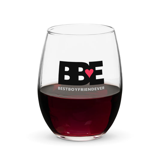 BBE Best Boyfriend Ever Stemless wine glass