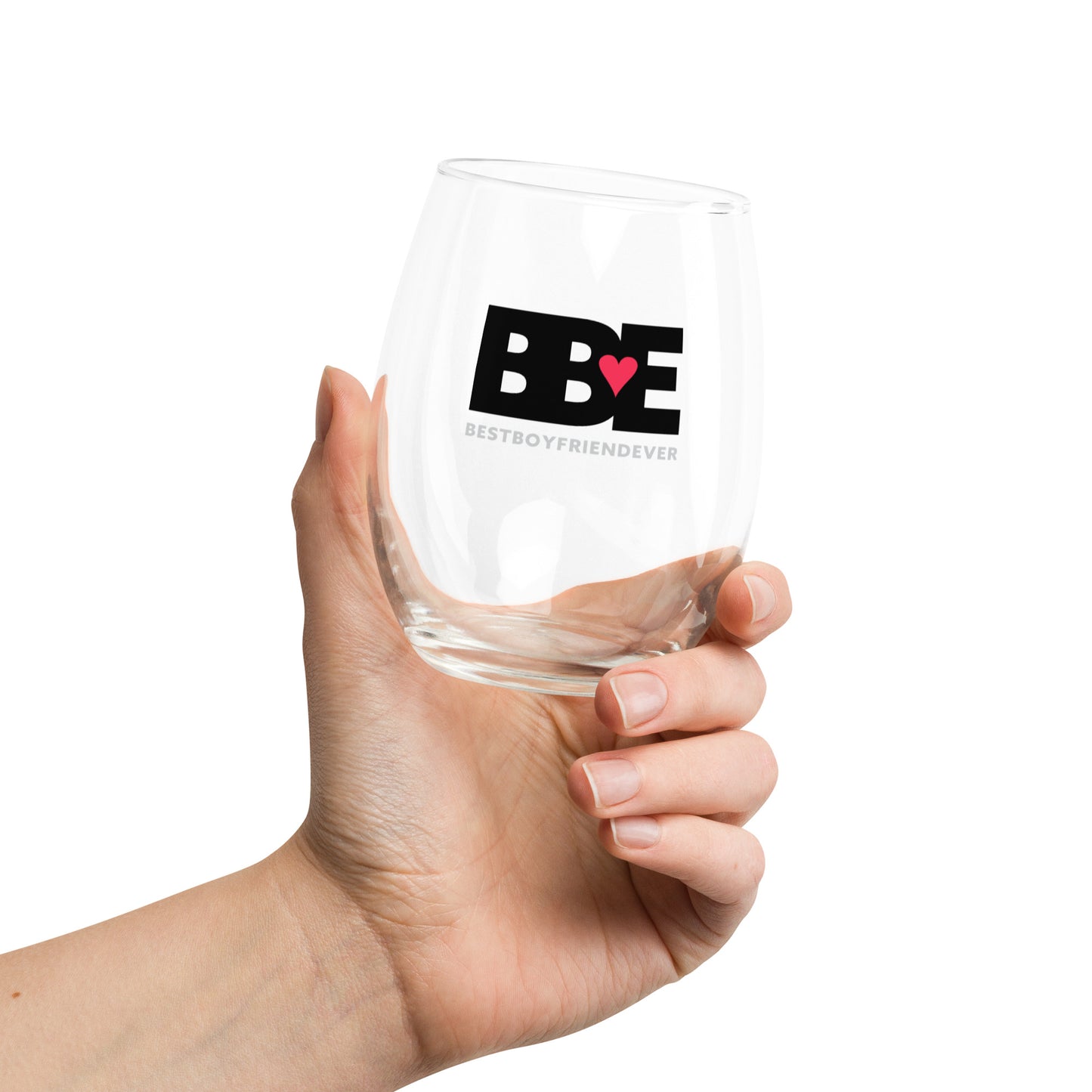 BBE Best Boyfriend Ever Stemless wine glass