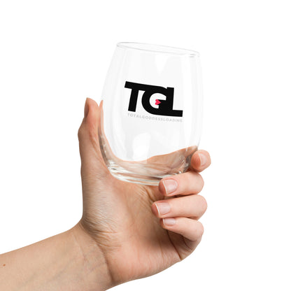 TGL – Total Goddess Loading Stemless wine glass