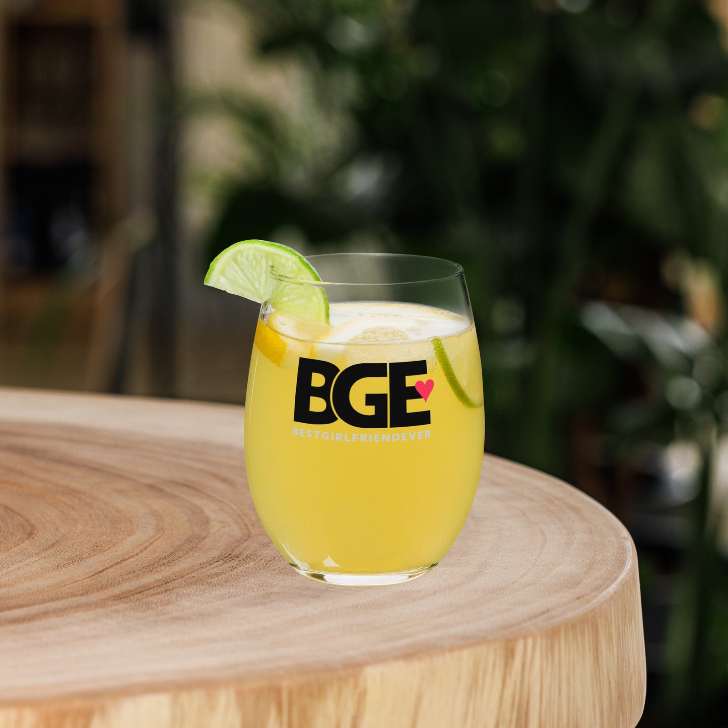 BGE – BEST GIRLFREIND EVER Stemless wine glass