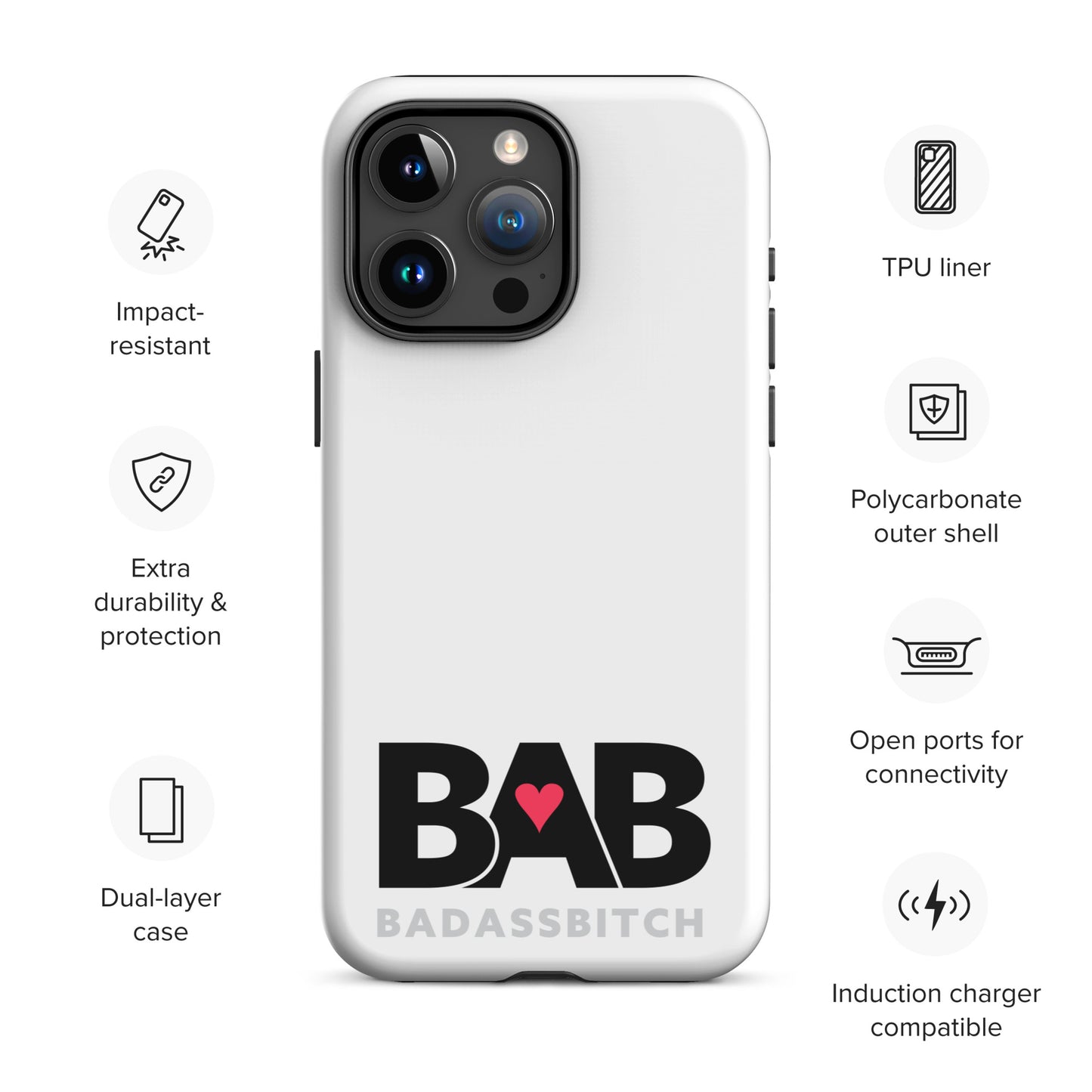 BAB – Bad Ass Bitch Tough Case for iPhone®