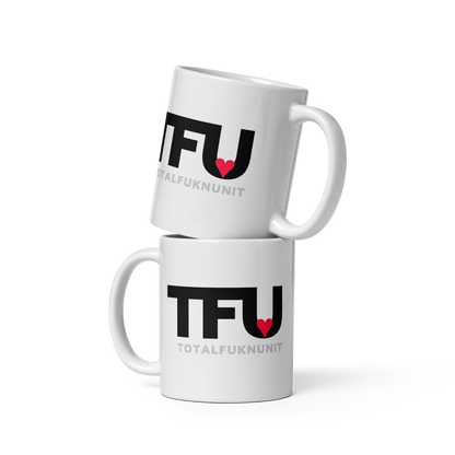 White glossy mug TFU – Total Fukn Unit
