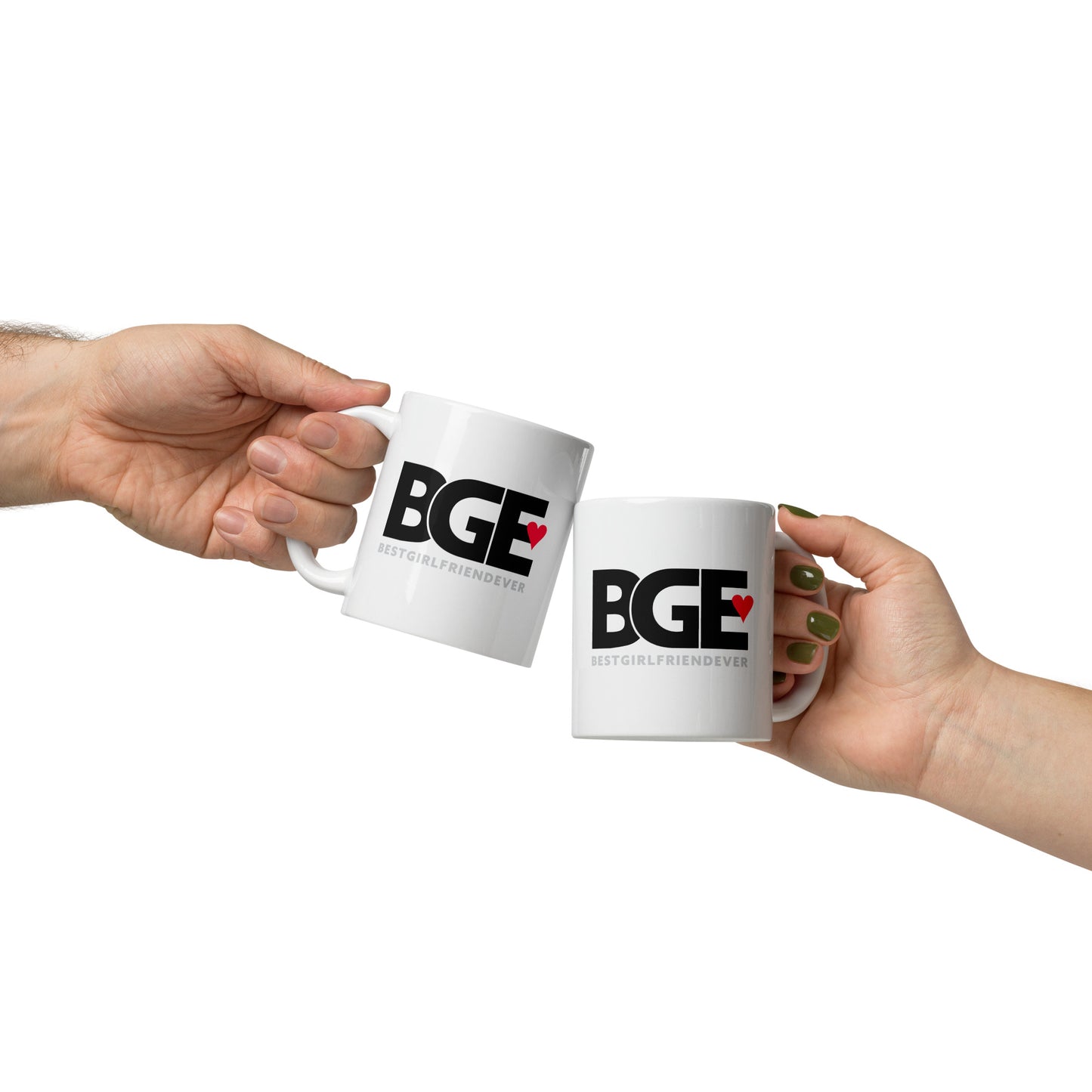 BGE – Best Girlfriend Ever White glossy mug