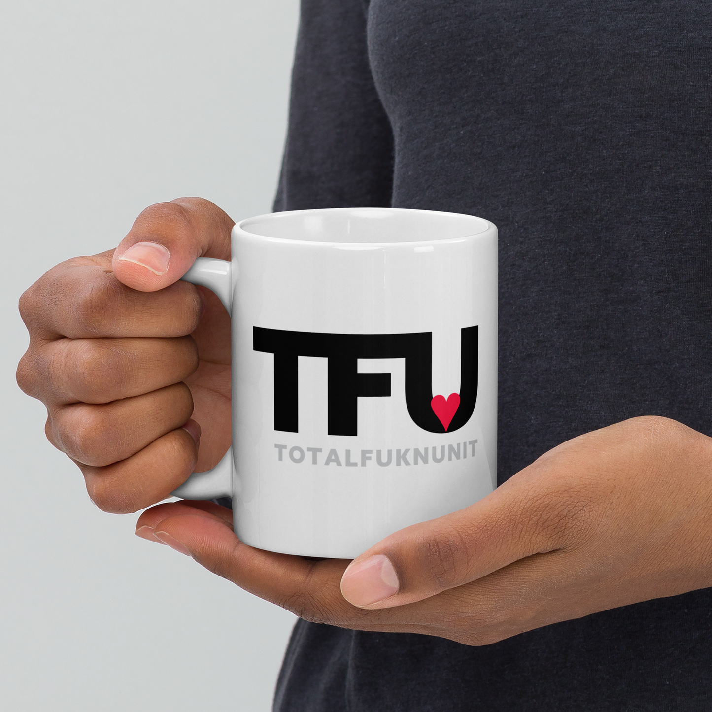 White glossy mug TFU – Total Fukn Unit
