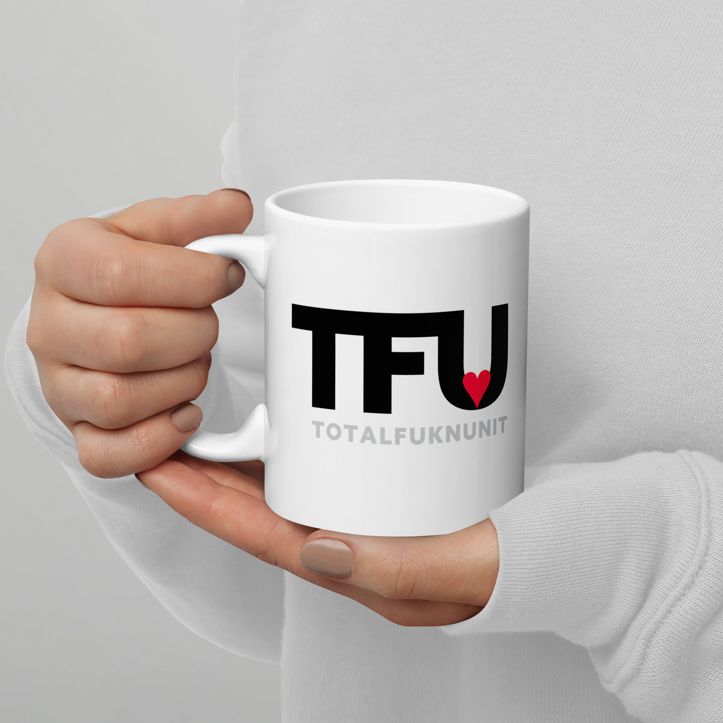 White glossy mug TFU – Total Fukn Unit