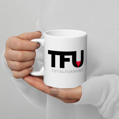 White glossy mug TFU – Total Fukn Unit