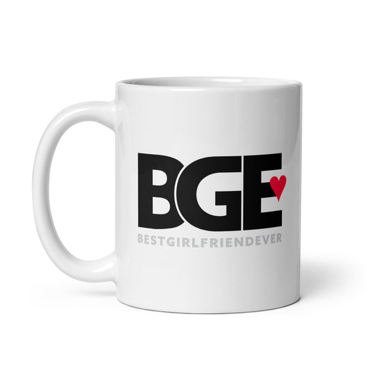 BGE – Best Girlfriend Ever White glossy mug