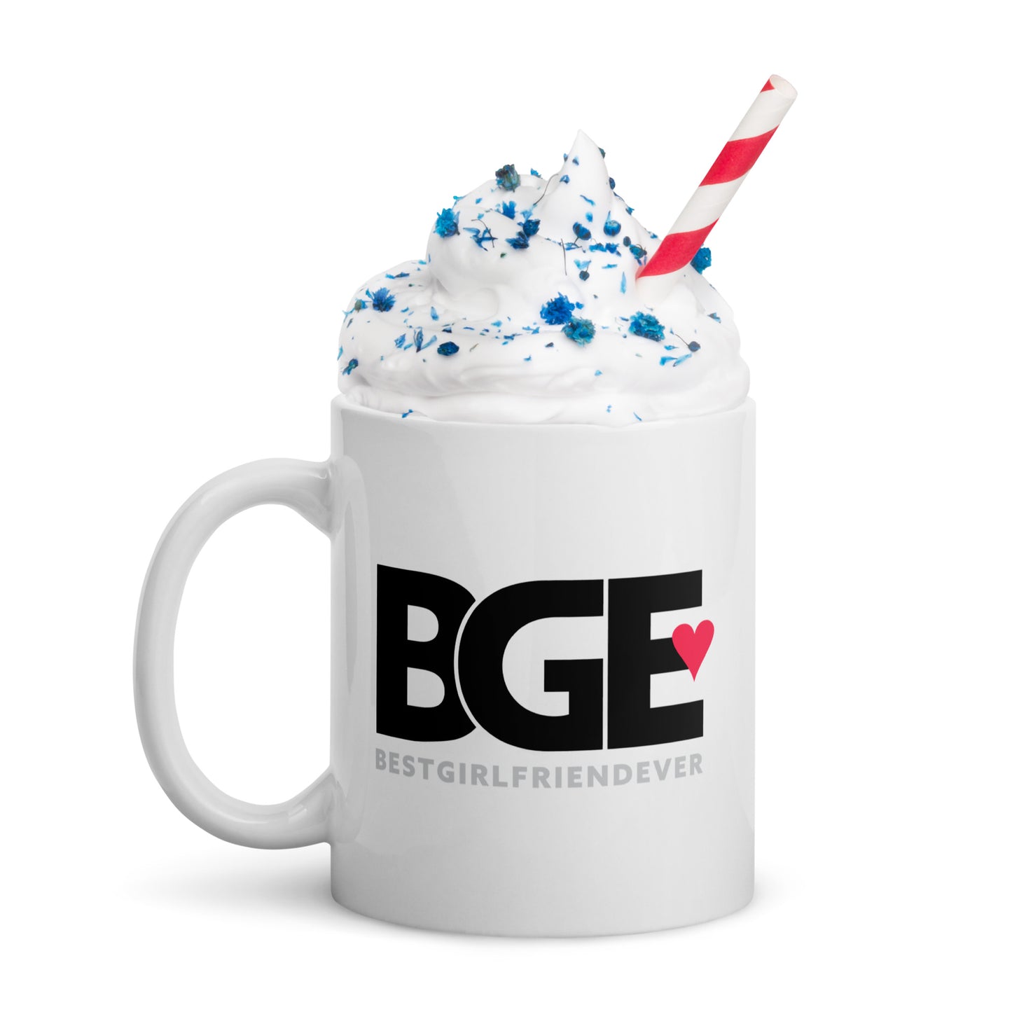 BGE – Best Girlfriend Ever White glossy mug