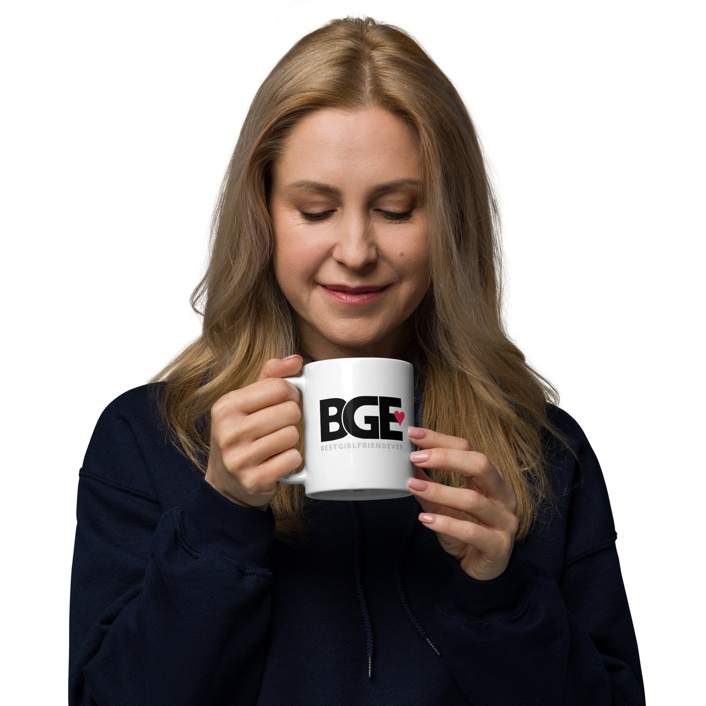 BGE – Best Girlfriend Ever White glossy mug