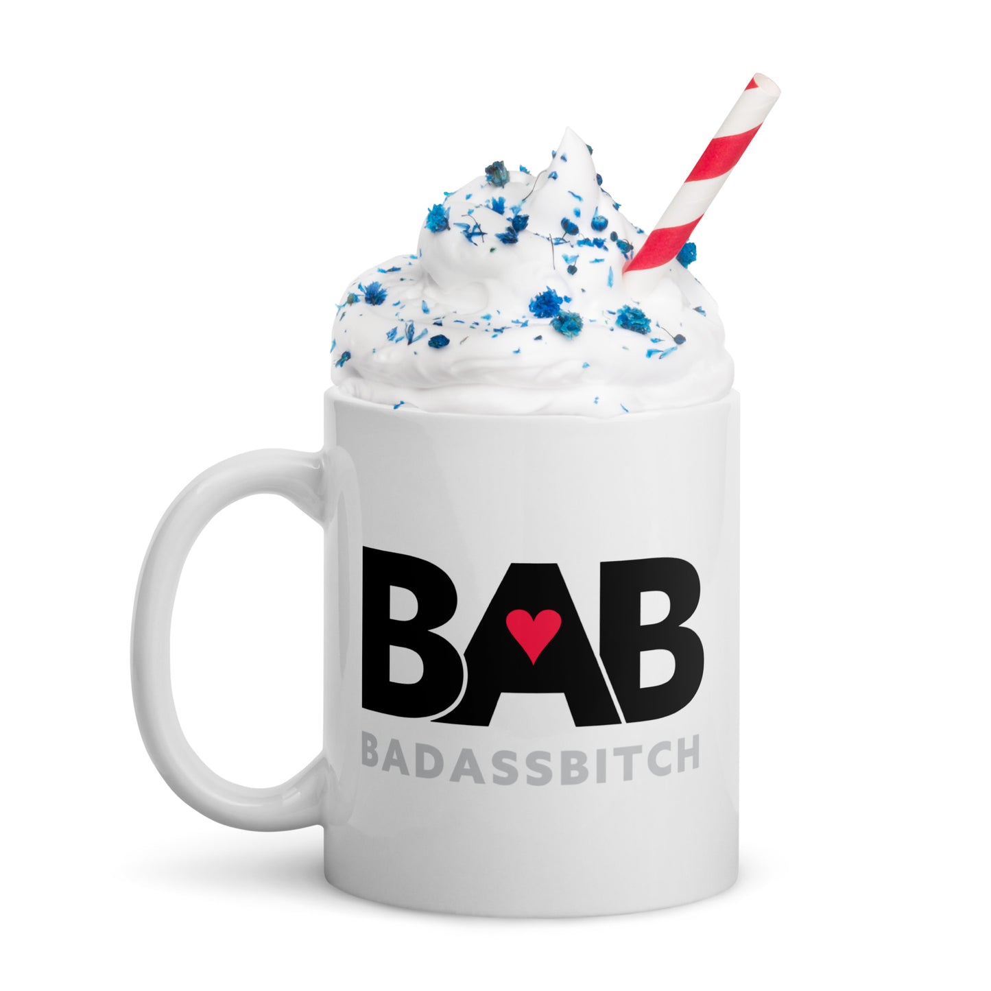 BAB – Bad Ass Bitch White glossy mug