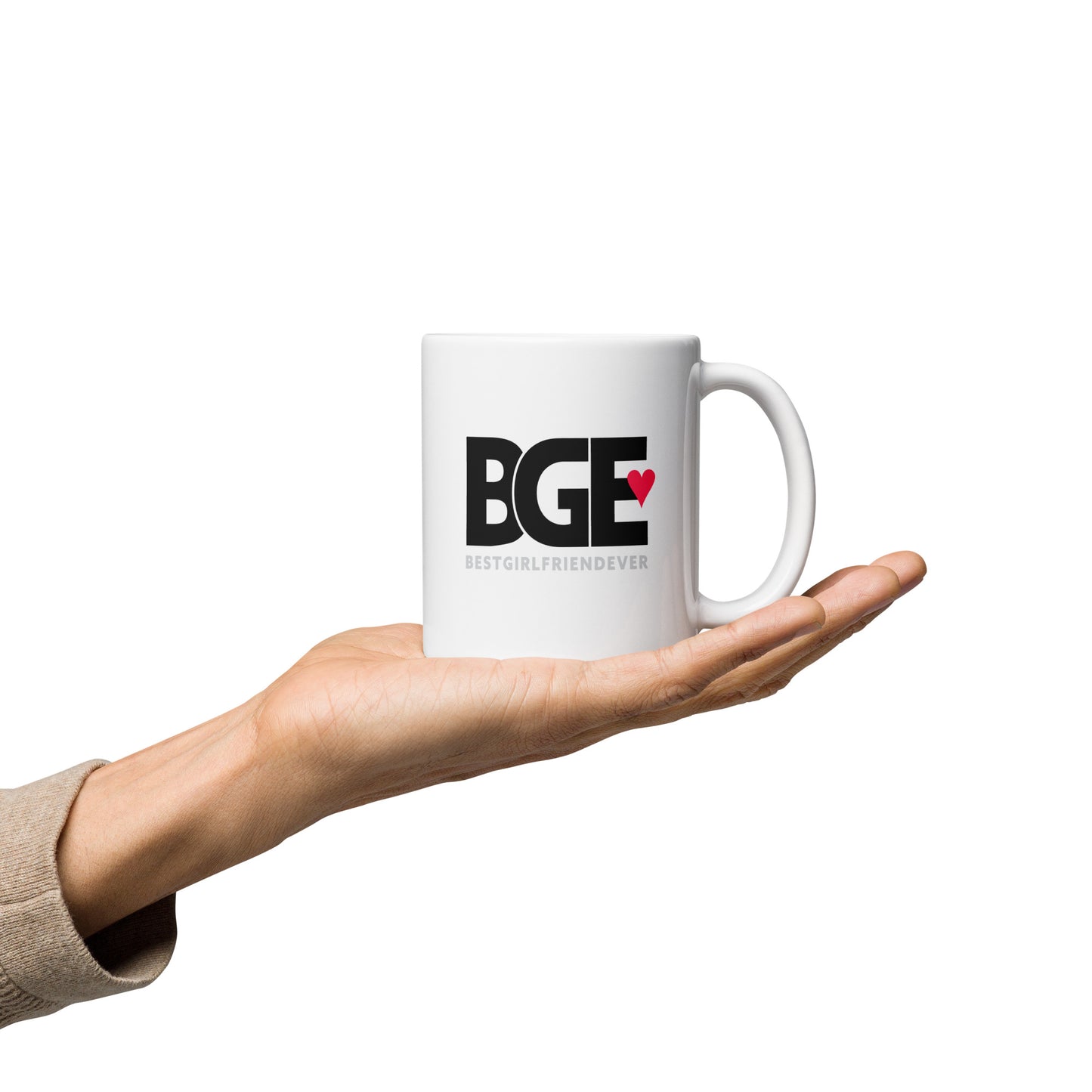 BGE – Best Girlfriend Ever White glossy mug