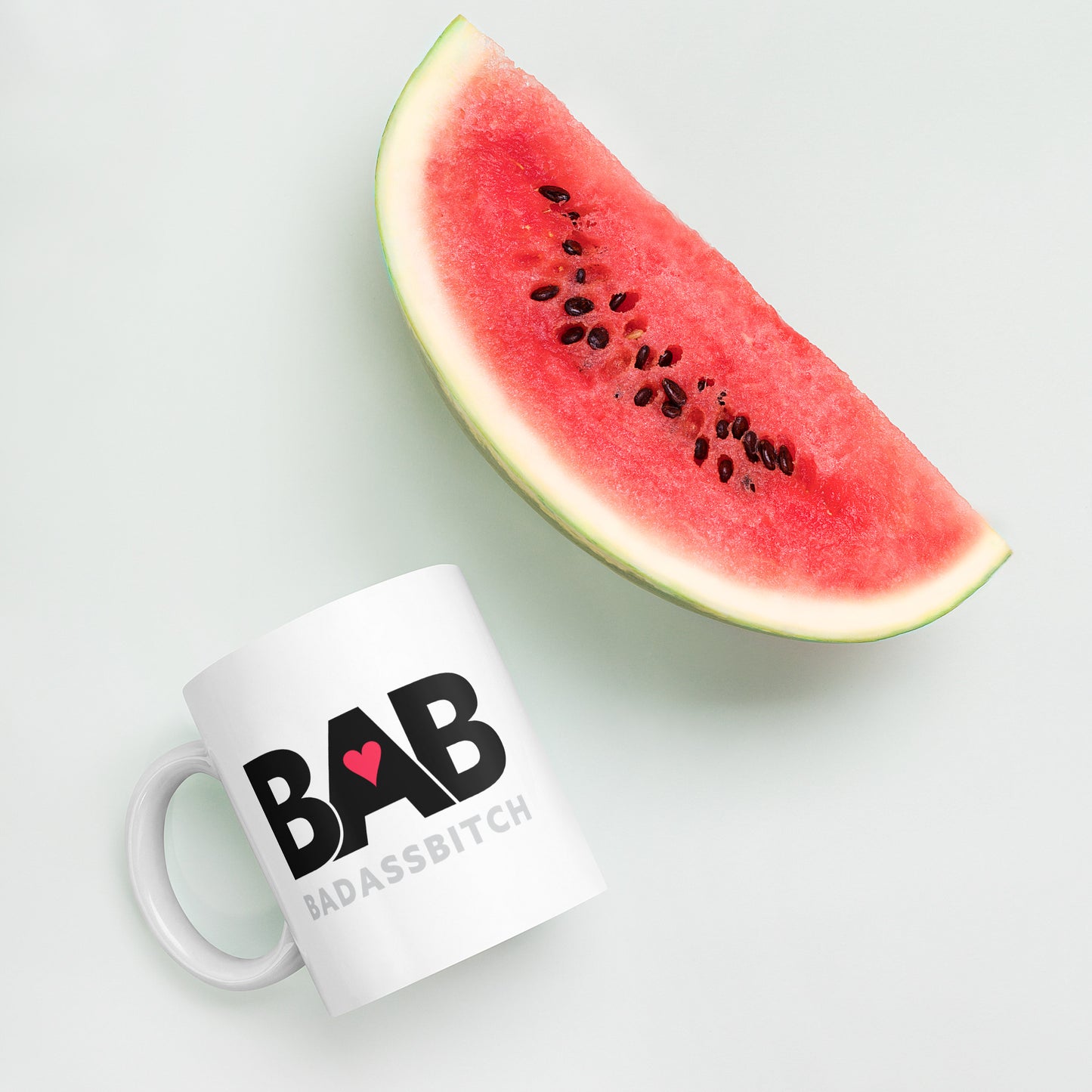 BAB – Bad Ass Bitch White glossy mug