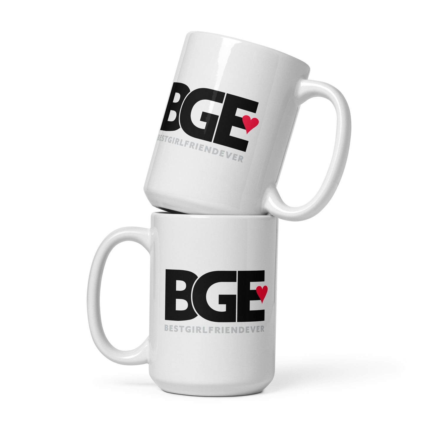 BGE – Best Girlfriend Ever White glossy mug