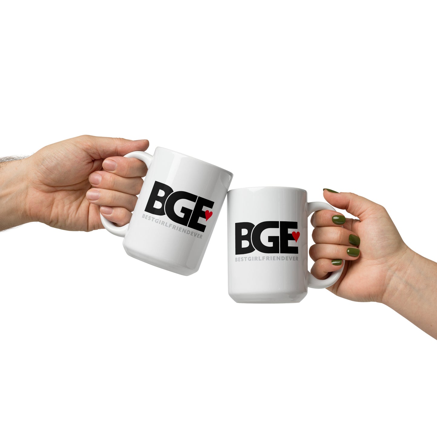 BGE – Best Girlfriend Ever White glossy mug