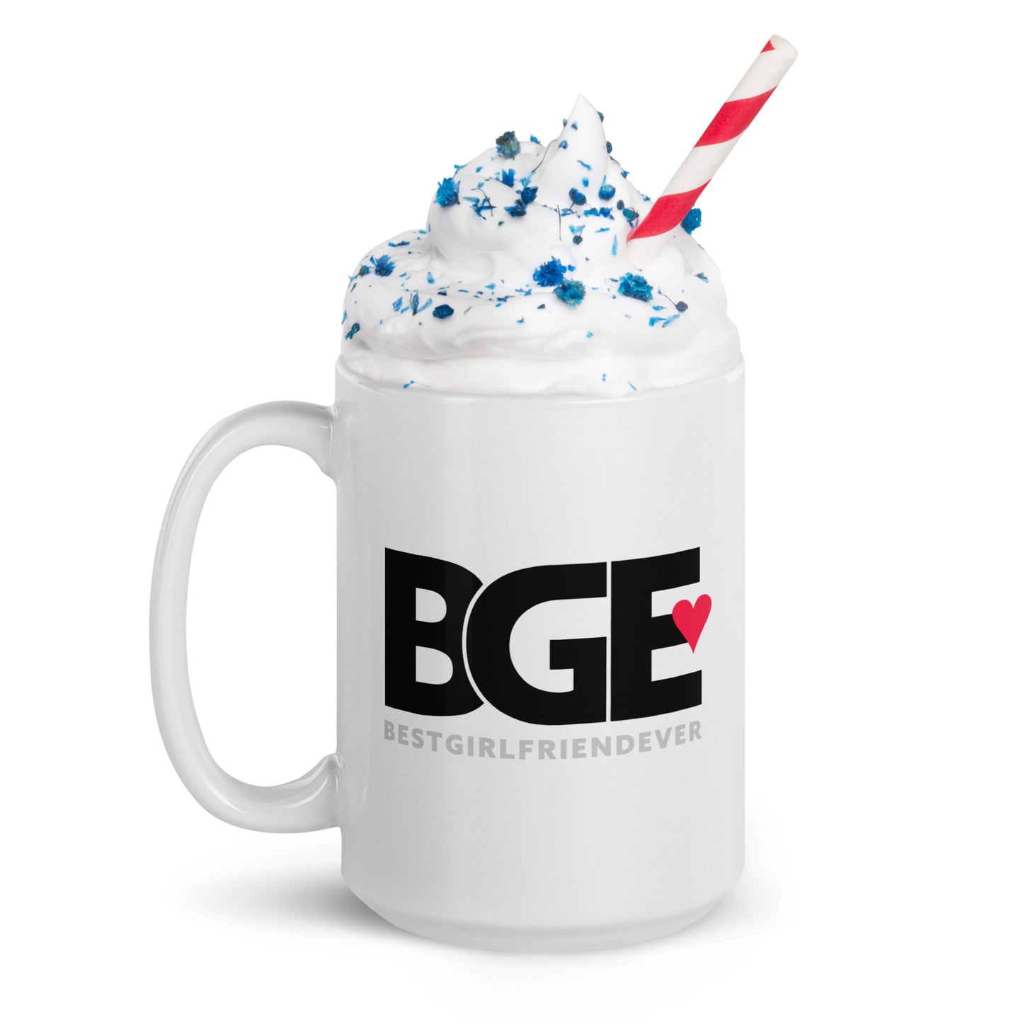BGE – Best Girlfriend Ever White glossy mug