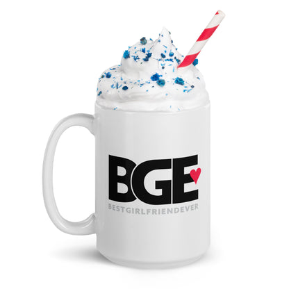 BGE – Best Girlfriend Ever White glossy mug