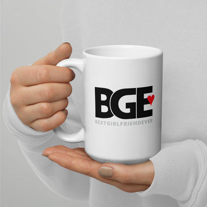 BGE – Best Girlfriend Ever White glossy mug