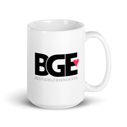 BGE – Best Girlfriend Ever White glossy mug