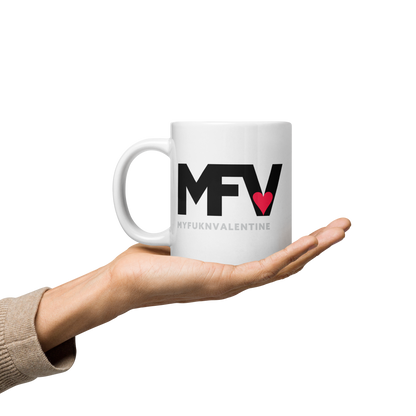 White glossy mug MFV – My Fukn Valentine