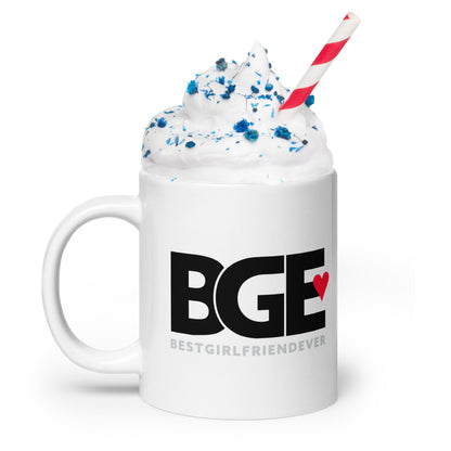 BGE – Best Girlfriend Ever White glossy mug