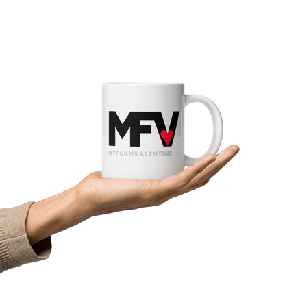White glossy mug MFV – My Fukn Valentine